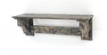 30" Red Distressed Wood Four Hook Wall Mounted Hanging Coat Rack