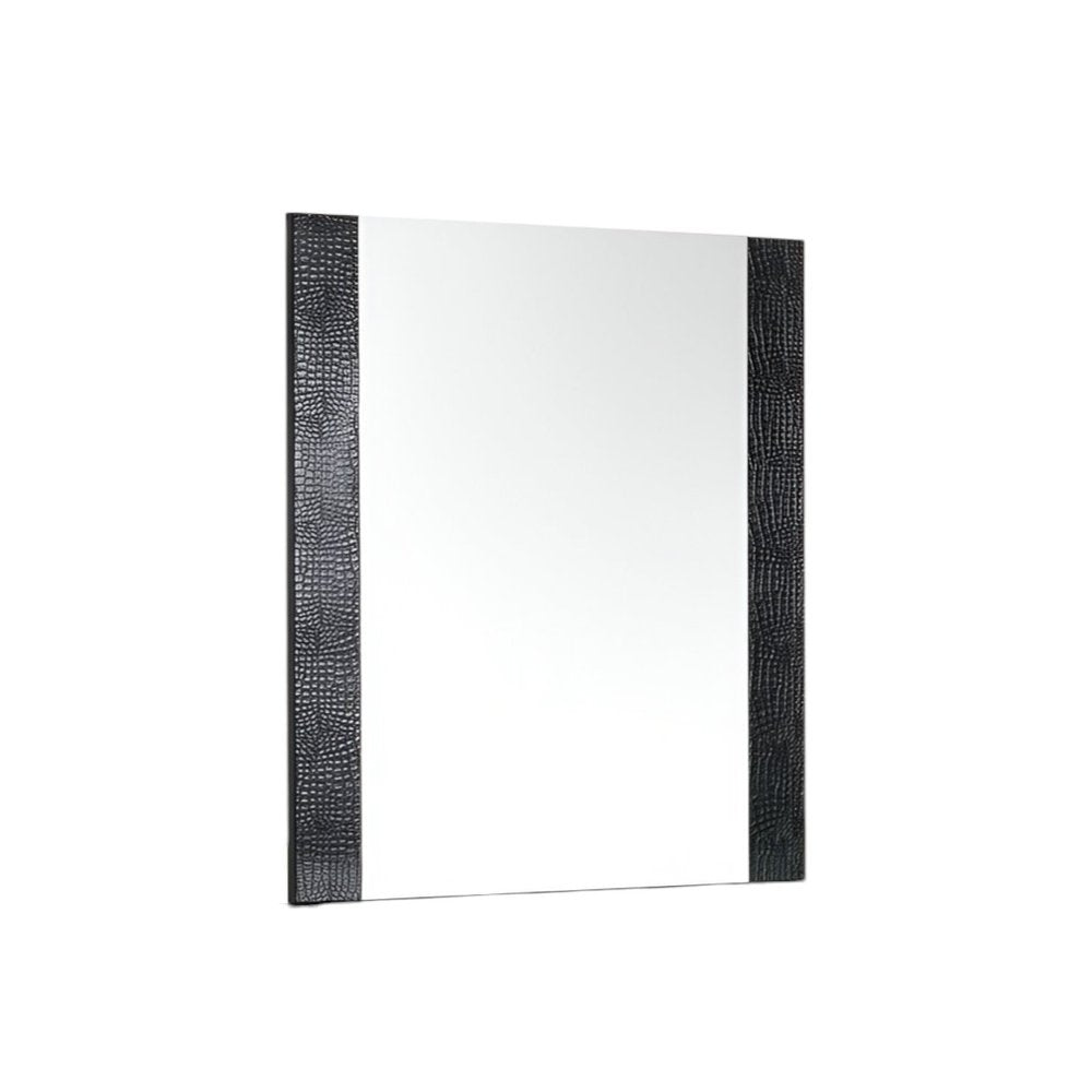 41" Beige Wood Framed Mounted Dresser Mirror
