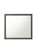 35" Gray Wood Framed Accent Mirror