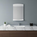43" White Dresser Mount Frameless Bathroom Vanity Mirror