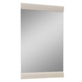 47" Beige Wood Dresser Mount Framed Mirror
