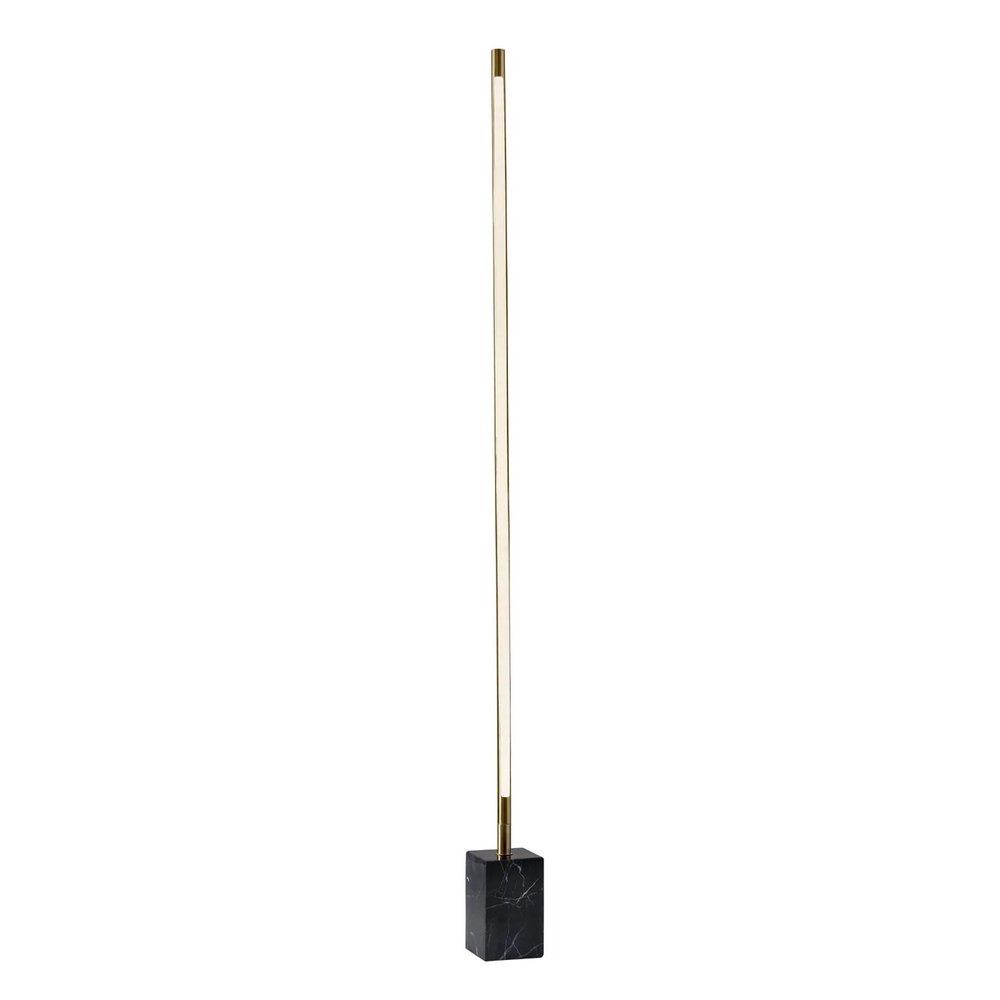 Brass Genuine Marble And Glass Column Floor Lamp