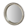 44" Silver Abstract Wood Framed Accent Mirror