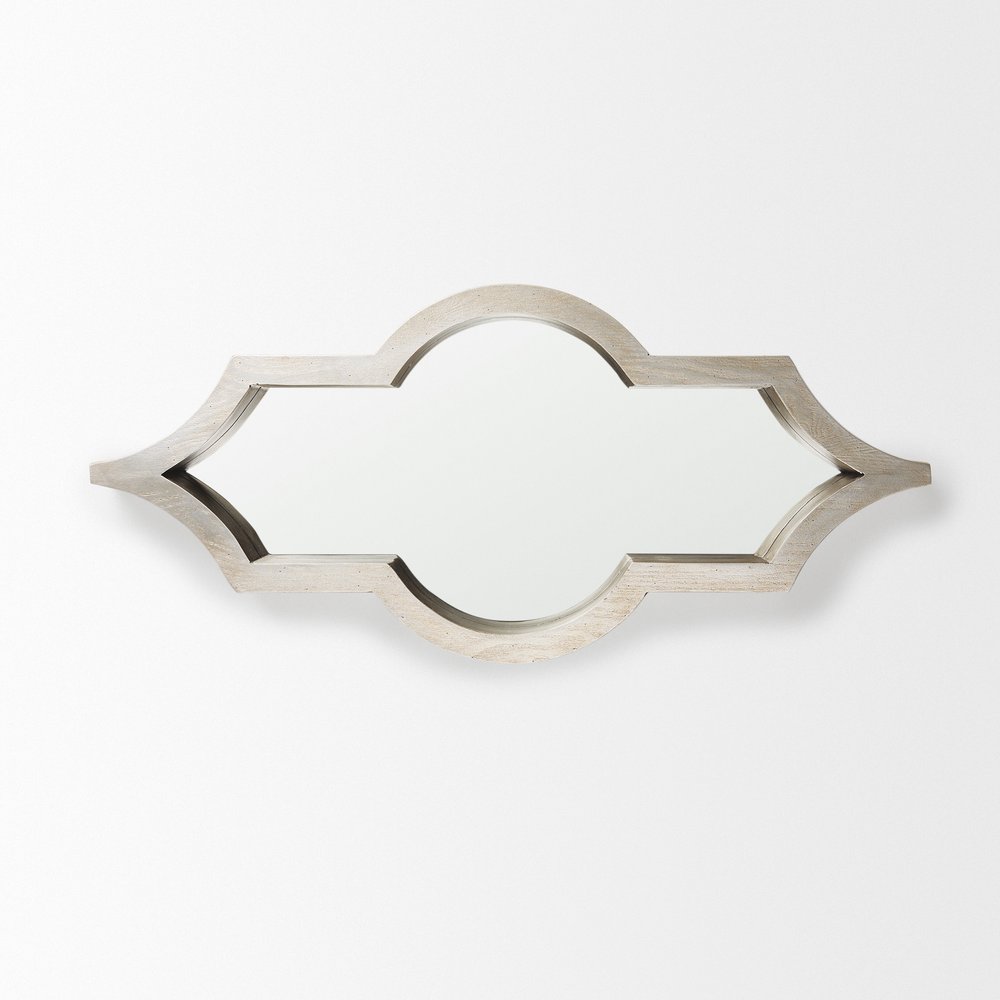 34" Natural Novelty Framed Accent Mirror