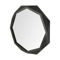 41" Black Solid Wood Octagon Framed