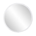 28" Gray Round Unframed Accent Mirror