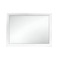34" White Wood Framed Accent Mirror