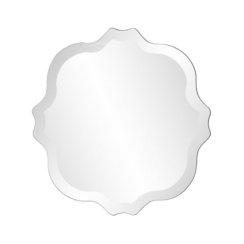 16" Gray Abstract Unframed Accent Mirror