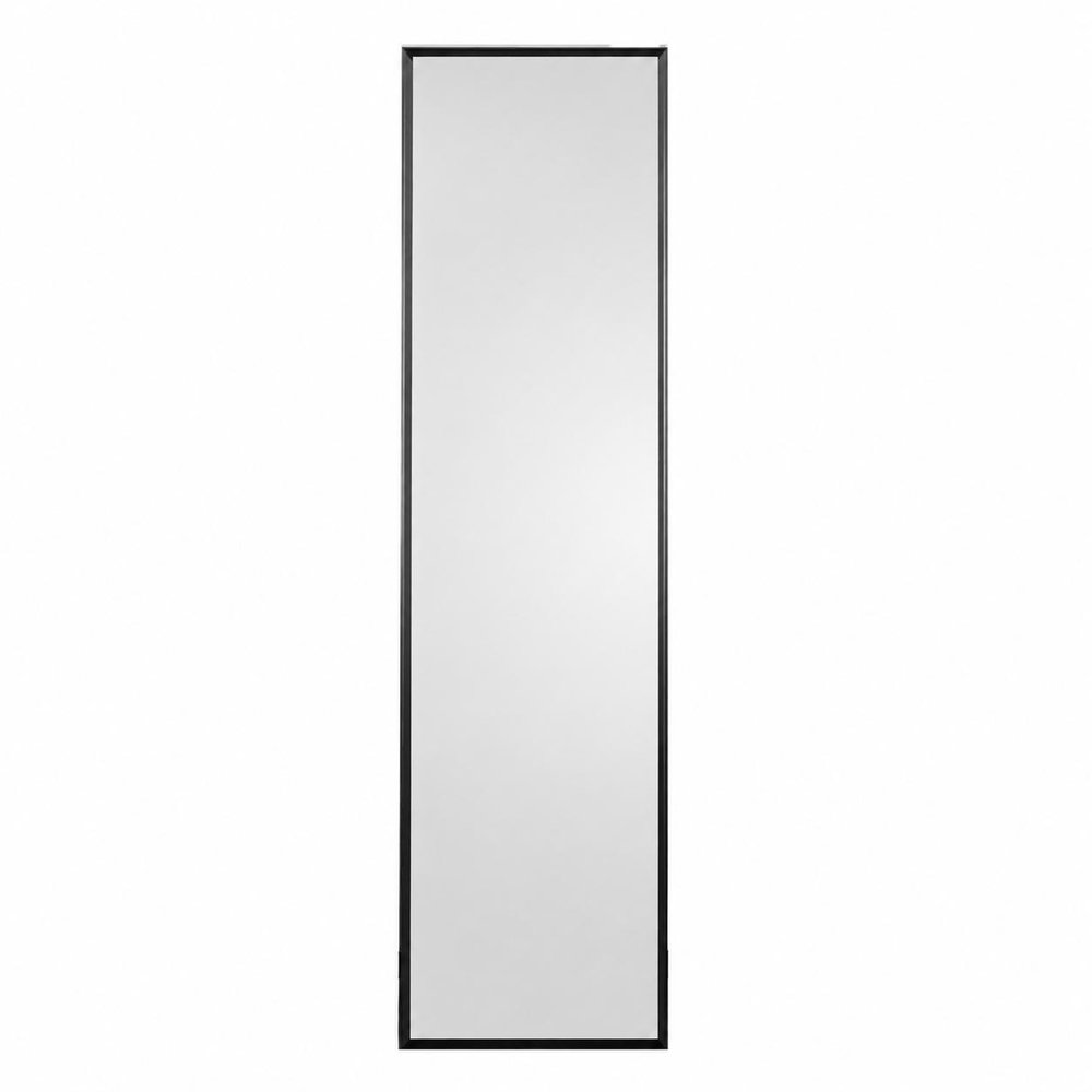 59" Black Metal Freestanding Framed Standing Mirror
