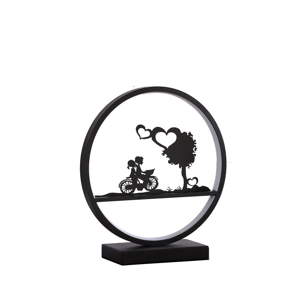 13" Black Bedside Led Table Lamp