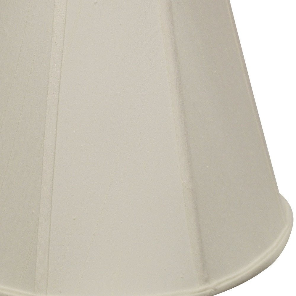 16" White Slanted Empire Monay Shantung Lampshade