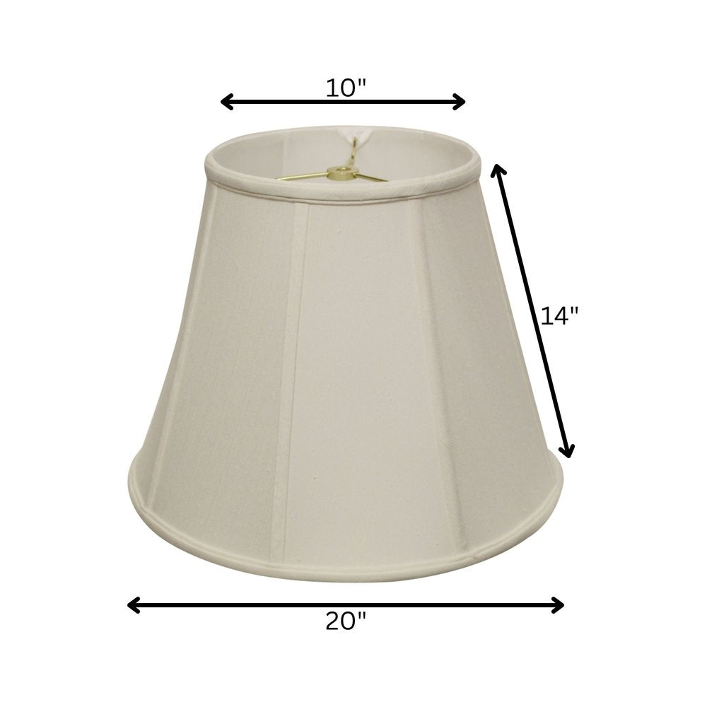 20" White Slanted Empire Monay Shantung Lampshade