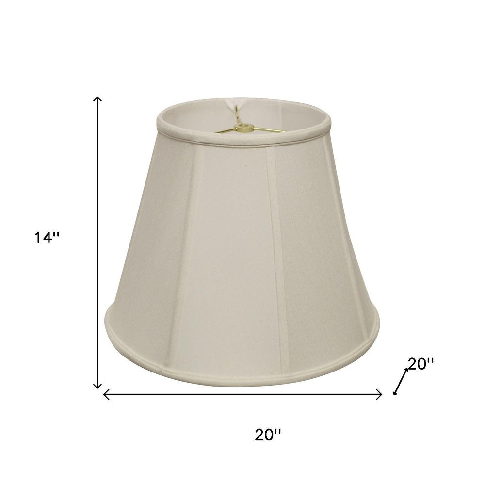 20" White Slanted Empire Monay Shantung Lampshade