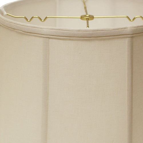 17" Off White Throwback Drum Linen Lampshade