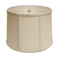 17" Off White Throwback Drum Linen Lampshade