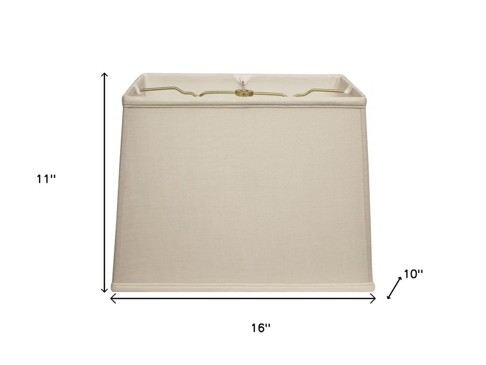 16" Off White Throwback Rectangle Linen Lampshade