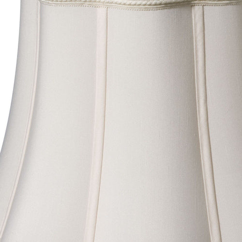 14" Cream Melon Scallop Shantung Lampshade