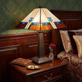 22" Dark Brown Metal Two Light Candlestick Table Lamp With Off White Empire Shade
