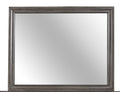 37" Gray Wood Framed Accent Mirror