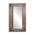75" Brown Wood Framed Leaning Accent Mirror