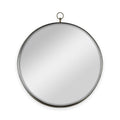 28" Gold Round Iron Framed Accent Mirror
