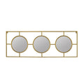 16" Gold Iron Framed Accent Mirror