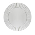24" Clear Round Beveled Glass Framed Accent Mirror