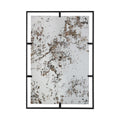 32" Black Iron Framed Antiqued Glass Accent Mirror