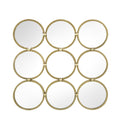 27" Gold Square Iron Framed Accent Mirror
