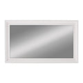 28" White Solid Wood Framed Full Length Hanging Mirror