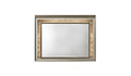 37" Champagne Lighted Wood Framed Mounted Dresser Mirror