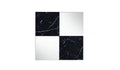 32" Black And Gray Square Wood composite Framed Accent Mirror
