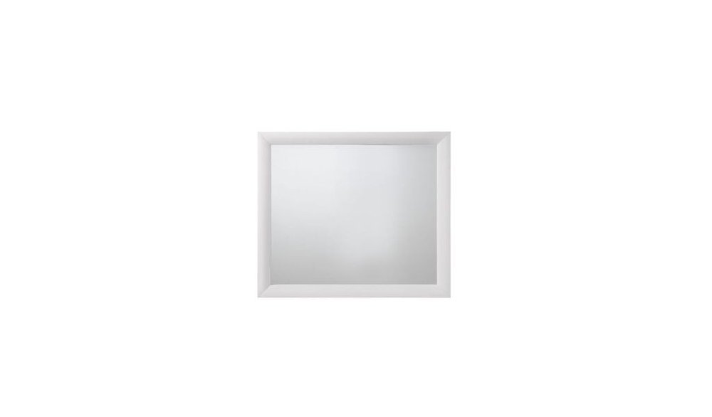 35" White Square Wood Framed Mounted Dresser Mirror