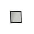 28" Dark Brown Solid Wood Framed Accent Mirror