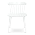 White Heavy Duty Plastic Slat Back Dining Side Chair
