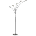 72" Bronze Five Light LED Arc Floor Lamp