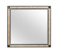 36" Black And Gold Faux Crystal And Wood Dresser Mount Framed Mirror