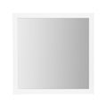 40" White Wood Square Dresser Mount Framed Mirror