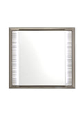 38" White And Silver Wood Lighted Dresser Mount Framed Mirror