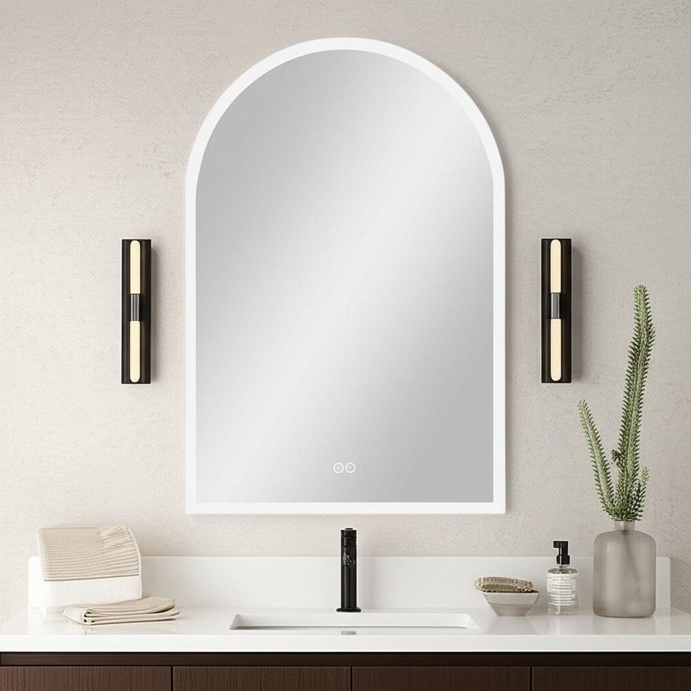 38" Clear Arch Unframed LED Lighted Bathroom Vanity Mirror