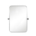 Set of Two 32" Silver Metal Framed Accent Mirrors