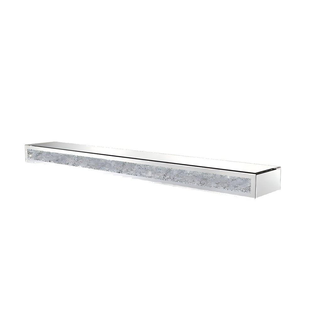 47" Clear Glass Wall Mounted Floating Shelf