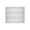 36" White Wood Three Tier Wall Mounted Floating Shelf