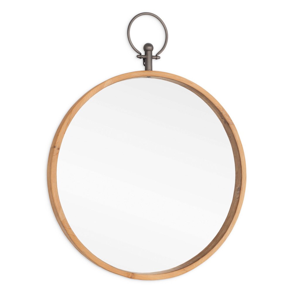 30" Bronze Round Metal Framed Accent Mirror