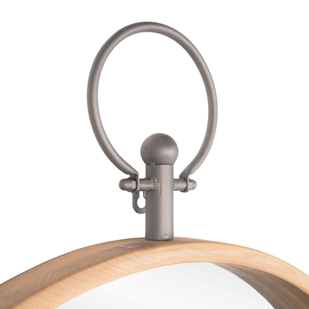 30" Bronze Round Metal Framed Accent Mirror