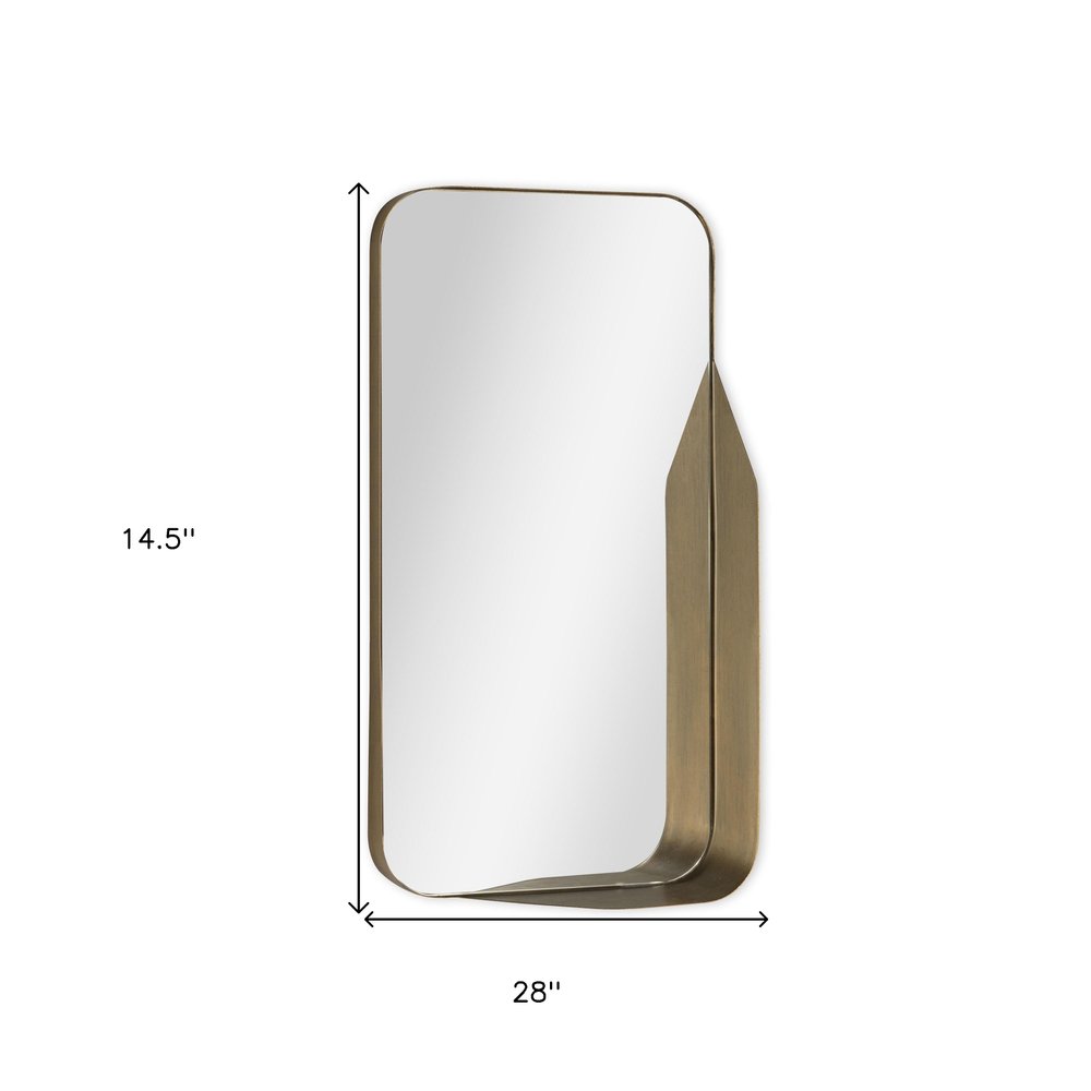 28" Bronze Metal Accent Mirror