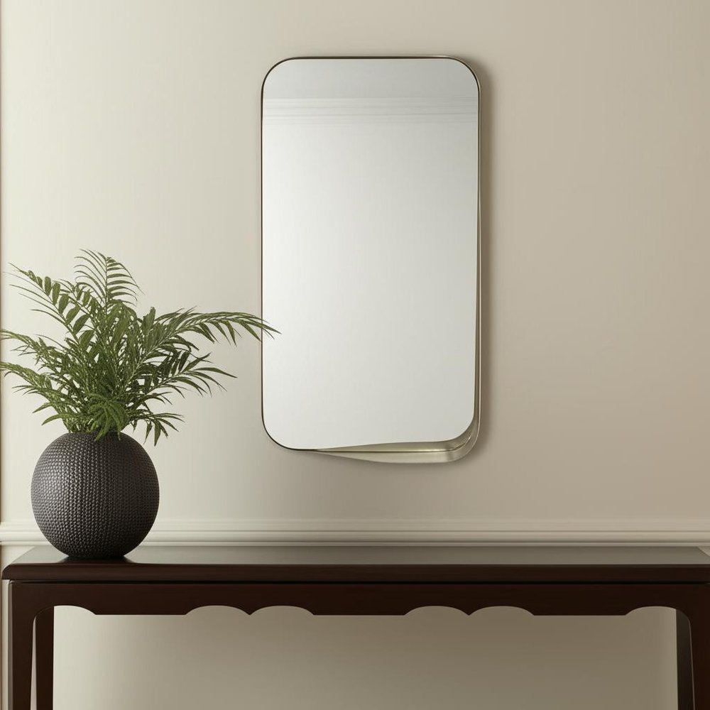 28" Bronze Metal Accent Mirror