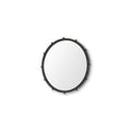 25" Black Metal Beaded Round Framed Accent Mirror