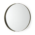 24" Gold Metal Round Framed Accent Mirror