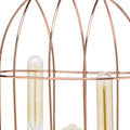 19" Rose Gold And Black Lantern Lantern With Shade